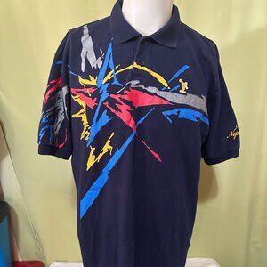 Vintage Paeng Nepomuceno Team Philippines Men's Dark Blue Polo Shirt XL Pro Bowl